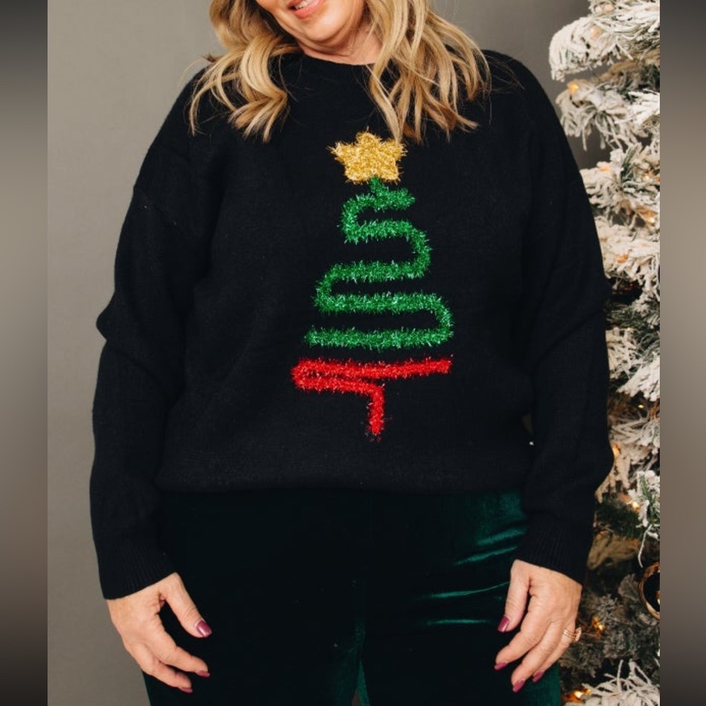 NWOT BlacK Festive Sweater
